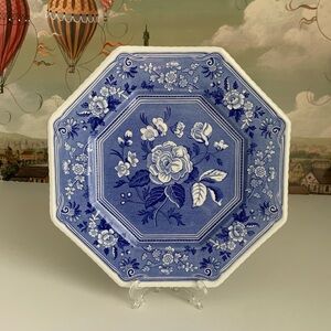 THE SPODE BLUE ROOM SUTHERLAND COLLECTION
'BOTANICAL' Octagonal Luncheon Plate